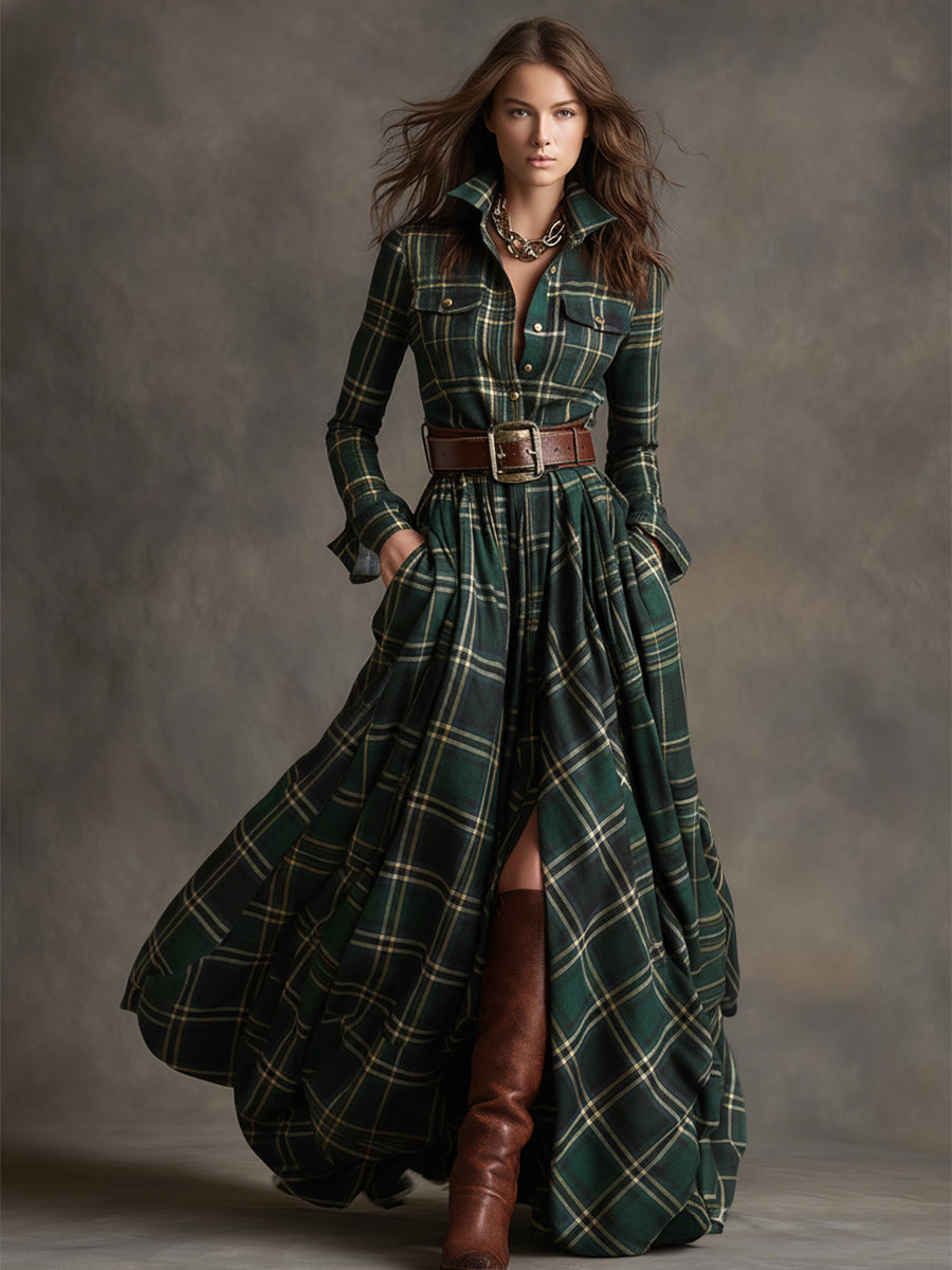 Mori Tokyo |  チェック柄シャツワンピース
